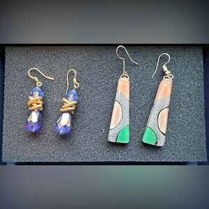 Elegant Multicolor Drop Earrings Set